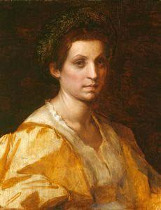 Andrea del Sarto Portrait of a woman in yellow Spain oil painting art